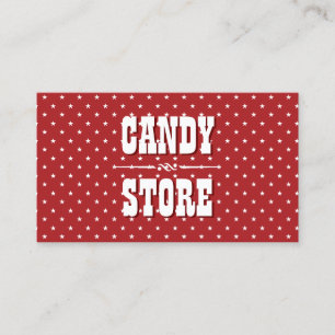 Sweet Star Patterns Candy Store Business Card Visitenkarte