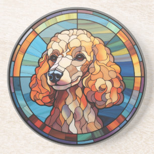 Sweet Stated Glass Dog Poodle Getränkeuntersetzer