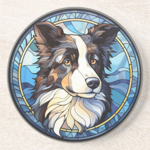 Sweet Stected Glass Australian Shepherd Dog Getränkeuntersetzer
