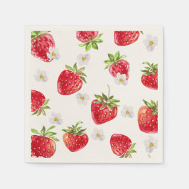 Sweet Strawberry Baby Dusche Serviette