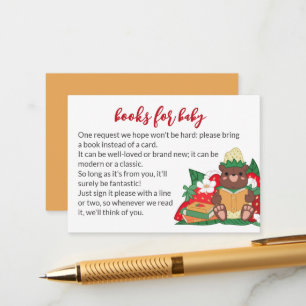 Sweet Strawberry Bear bringen Bücher Kinderdusche Begleitkarte