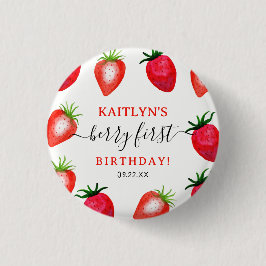 Sweet Strawberry Berry Erster Geburtstag Button