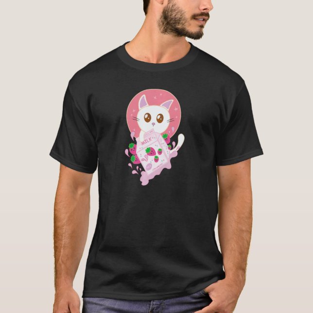 Sweet Strawberry Cat   T-Shirt (Vorderseite)