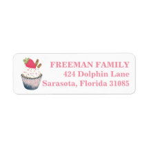 Sweet Strawberry Cupcake Rücksendeadresse