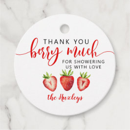 Sweet Strawberry Danke Berry Much Baby Dusche Geschenkanhänger