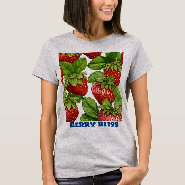 Sweet Strawberry Delight: T - Shirt von Frauen (Vorderseite)