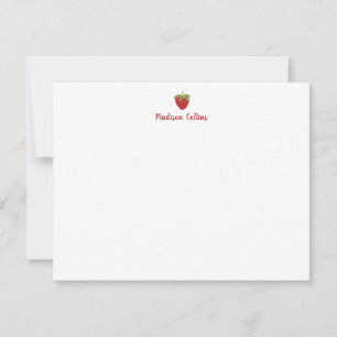 Sweet Strawberry Personalisiert Stationery Mitteilungskarte