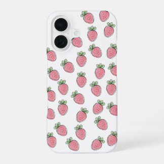 Sweet Strawberry Print iPhone 16 Hülle