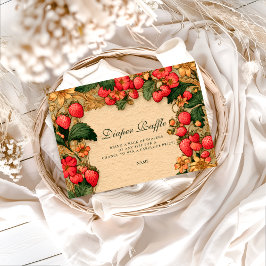 Sweet Strawberry Storybook Diapper Raffle Begleitkarte