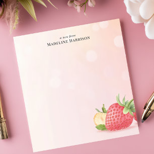Sweet Strawberry Summer Frucht Personalisierter Na Notizblock