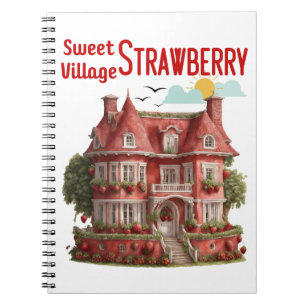 Sweet Strawberry Village Notizblock