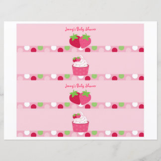 Sweet Strawberry Water Flaschen Etiketten