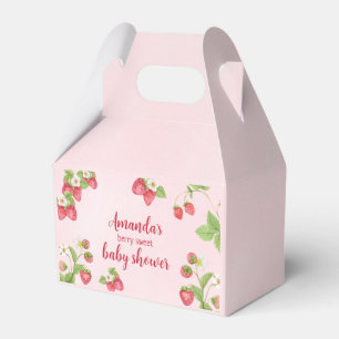 Sweet Strawberry Watercolor Babydusche Geschenkschachtel
