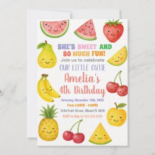 Sweet Summer Fruit zum Geburtstag Einladung
