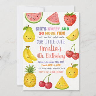 Sweet Summer Fruit zum Geburtstag Einladung