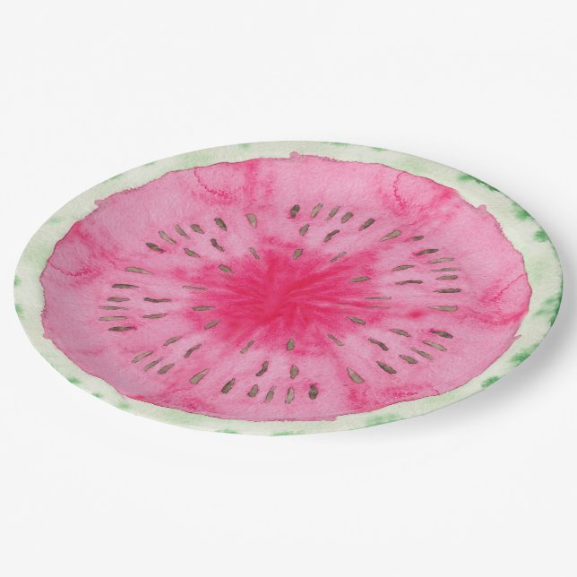 Sweet Summer Fun Melon Fruit Party Pappteller (Schrägansicht)