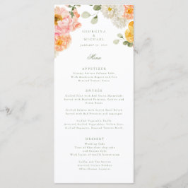 Sweet Summer Garden Wedding Menu Menükarte
