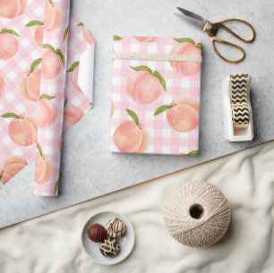 Sweet Summer Peach Muster Geschenkpapier