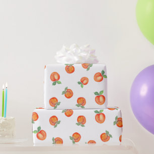 Sweet Summer Peach Muster Geschenkpapier