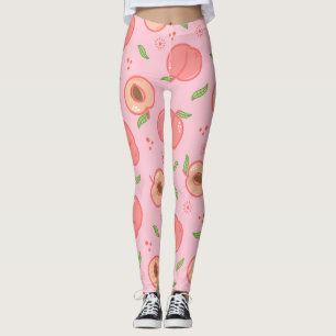 Sweet Summer Peach Muster groß Leggings