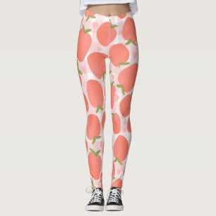 Sweet Summer Peach Muster groß Leggings