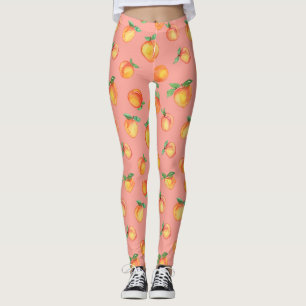 Sweet Summer Peach Muster groß Leggings