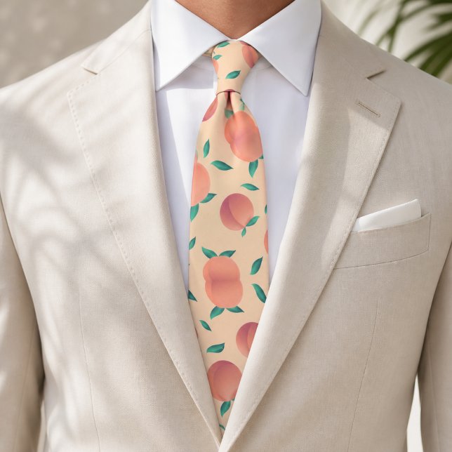 Sweet Summer Peach Muster Krawatte (Von Creator hochgeladen)