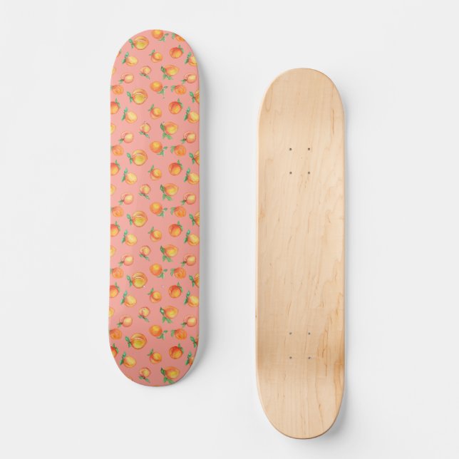 Sweet Summer Peach Muster Skateboard (Vorderseite)