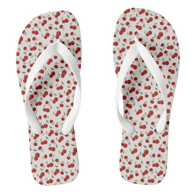 Sweet Summer Red Cherries Garden Flip Flops (Fußbett)