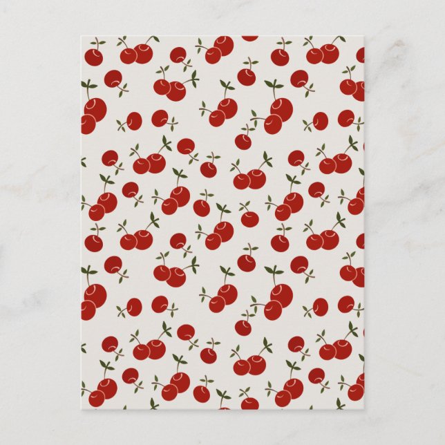 Sweet Summer Red Cherries Garden Postkarte (Vorderseite)