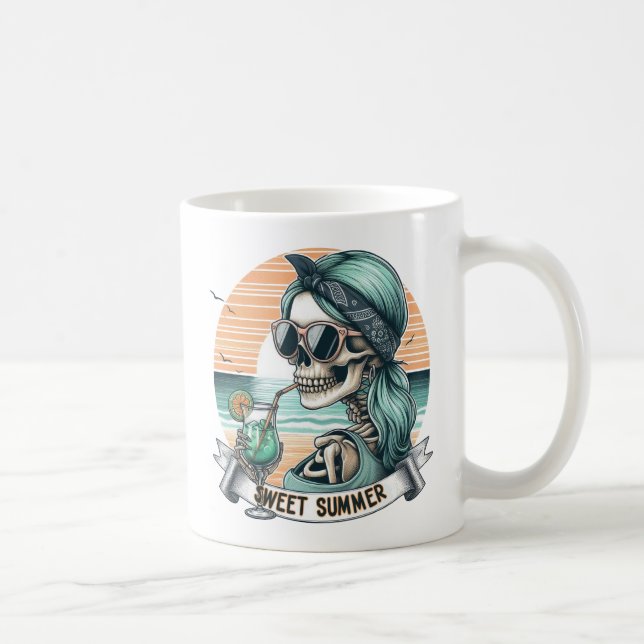 Sweet Summer - Skeleton Beach Vibe Kaffeetasse (Rechts)