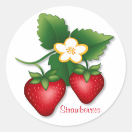 Sweet Summer Strawberry Frucht Runder Aufkleber