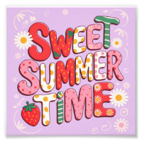 Sweet Summer Time Coquette Strawberry Retro Strand