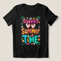 Sweet Summer Time farbenfrohe Tropical Quote Grafi
