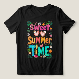 Sweet Summer Time farbenfrohe Tropical Quote Grafi Tri-Blend Shirt
