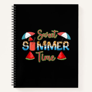 Sweet Summer Time   Farbenfrohe Wassermelone Notizbuch