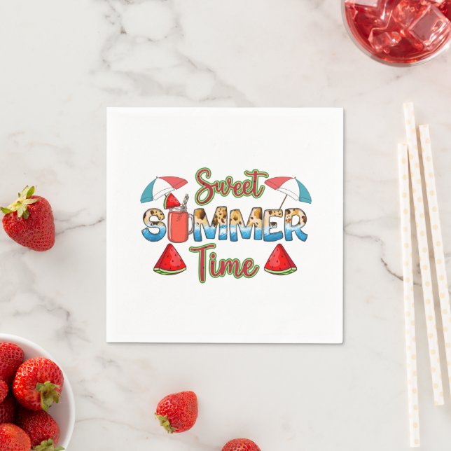 Sweet Summer Time | Farblich | Wassermelone Serviette (Beispiel)