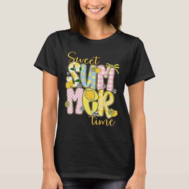 Sweet Summer Time Lemon Coquette Bow Familie Vacat T-Shirt (Vorderseite)