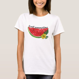 Sweet Summer Time   Wasserfarbene Wassermelone T-Shirt