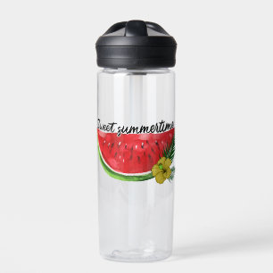 Sweet Summer Time   Wasserfarbene Wassermelone Trinkflasche