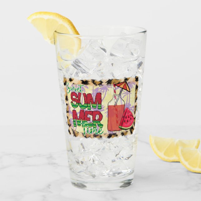 Sweet Summer Time | Wassermelone, Strand und Leopa Glas (Vorderseite Ice)