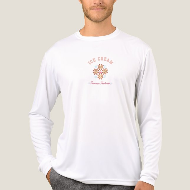 Sweet Summer Vibes – Cute Ice Cream Logo T-Shirt  Tri-Blend Shirt (Vorderseite)