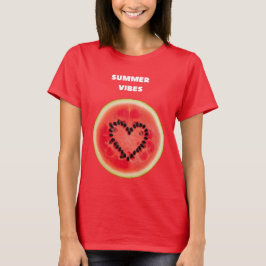 Sweet Summer Vibes - Wassermelone Herz T-Shirt