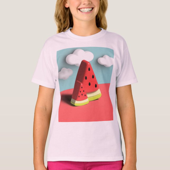 Sweet Summer Watermelon Girls' T - Shirt" T-Shirt (Vorderseite)