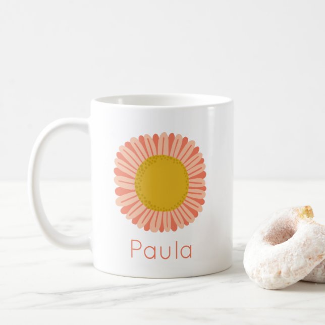 Sweet Sunflower Daisy CUSTOMIZE IT Kaffeetasse (Mit Donut)
