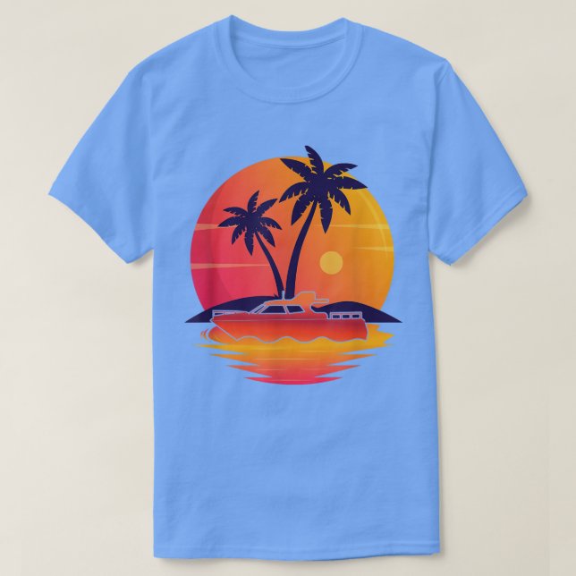 Sweet Sunset Motor Bootsmann T-Shirt (Design vorne)