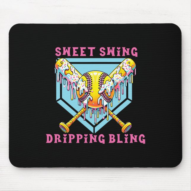 Sweet Swing Dripping Bling Softll Ice Cream Drip S Mousepad (Vorne)