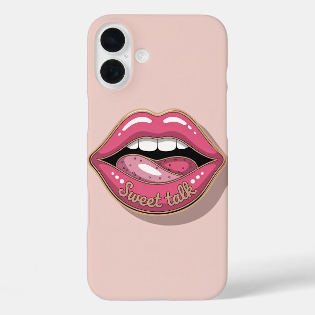 Sweet Talk Glossy Lips Pop Art Phone Case (Rückseite)