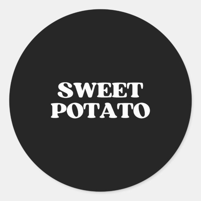 Sweet Tato Kind Of Rude Tato Thanksgiving Couples  Runder Aufkleber (Vorderseite)