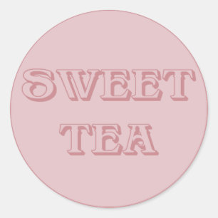 Sweet Tea Birthday Party DIY Drink Stirrers Runder Aufkleber